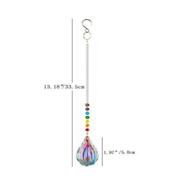 Suncatcher Hanging Crystal Rainbow Prism Feng Shui Wind Chime Pendant Decoration
